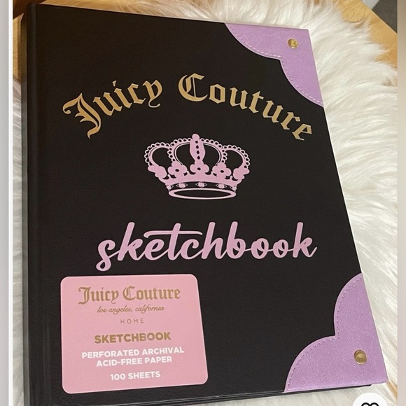 Juicy Couture Black and Pink Sketchbook with Gold Accents - Picture 5 of 5